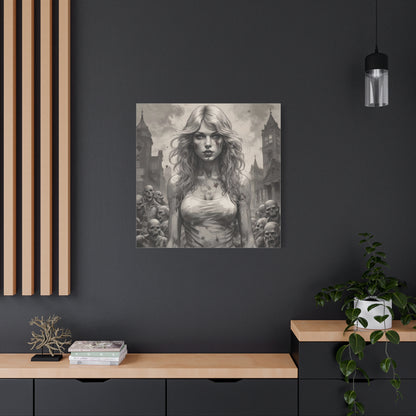 Zombie Swift Matte Canvas Wall Art — Gothic Horror Stretched Canvas