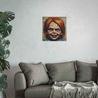 Creepy Chucky Doll Fine Art Poster Print — Chucky-Inspired Horror Wall Art