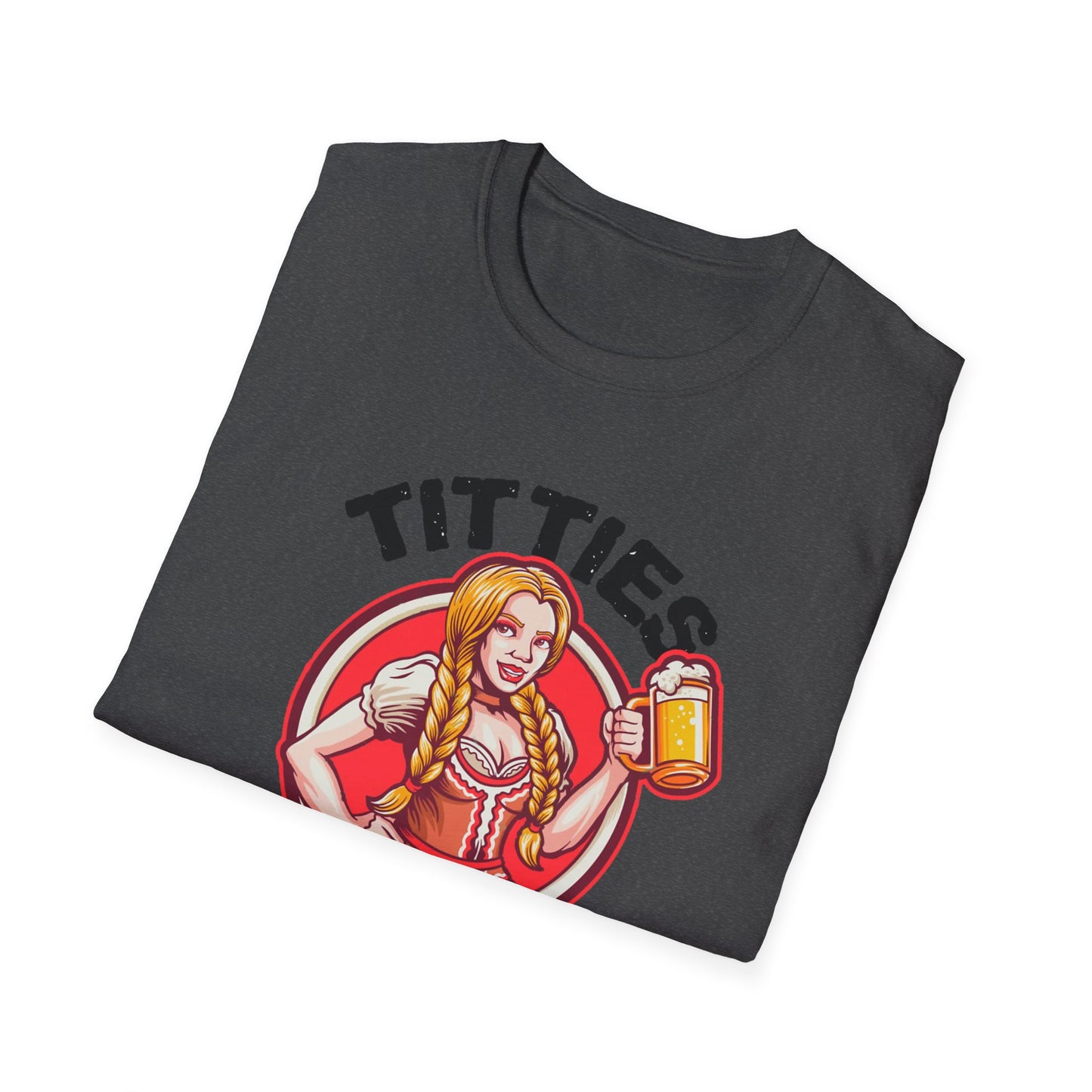 T-Shirt — "Titties and Beer" Oktoberfest Beer Girl Graphic Tee