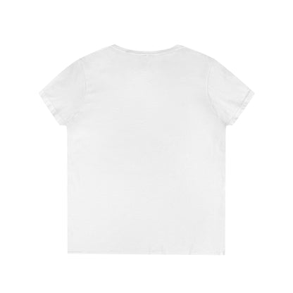 V-Neck T-Shirt — "She's a Cuntry Music Fan" Retro Typography Tee