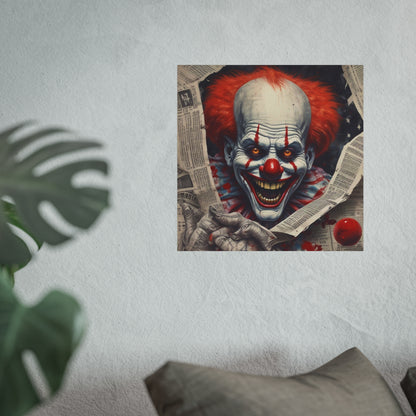 Creepy Pennywise-Style Scary Circus Wall Art