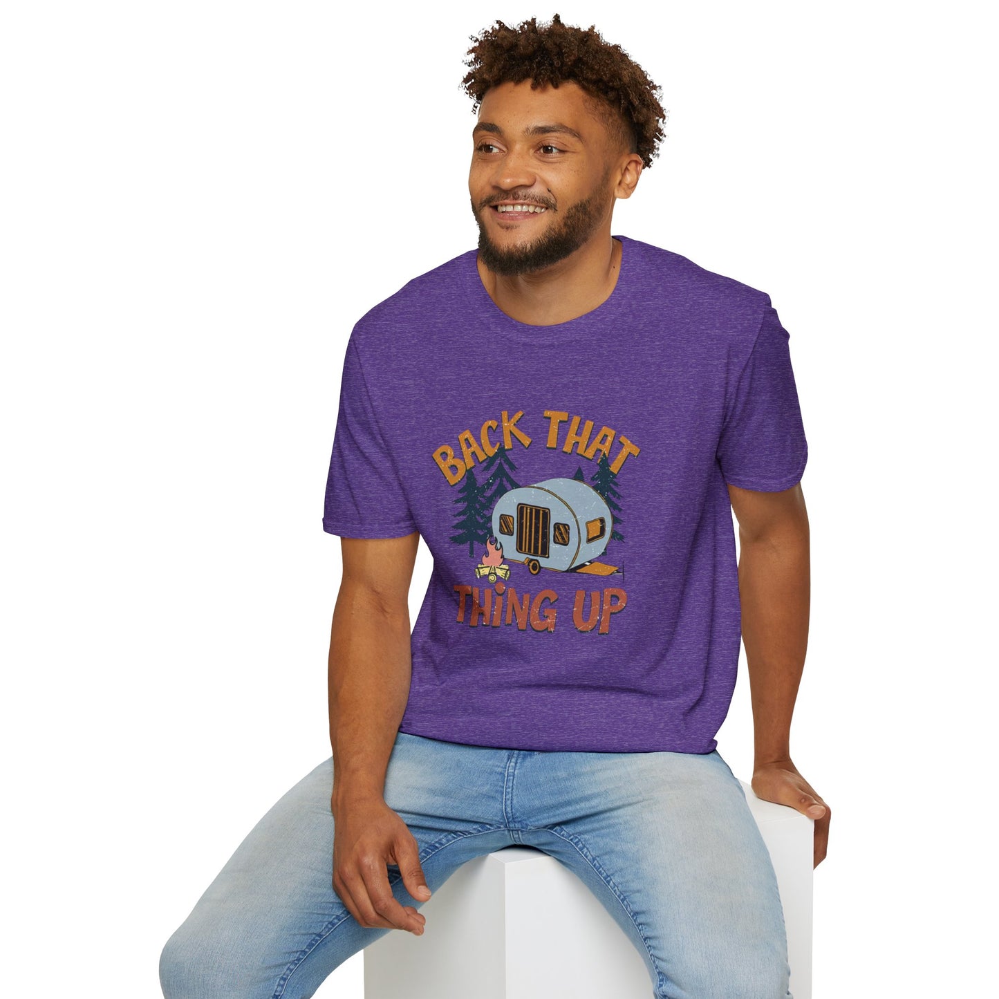 RV Camping T-Shirt — "Back That Thing Up" Retro Camper Graphic Tee