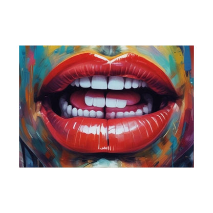 Colorful Pop Art Lip Poster Fine Art Print