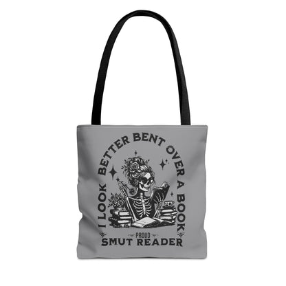 Smut Reader Tote Bag – "I Look Better Bent Over a Book" Booklover Gift