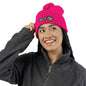 Embroidered 'Fuck Off' Pom-Pom Beanie - Knit Winter Hat