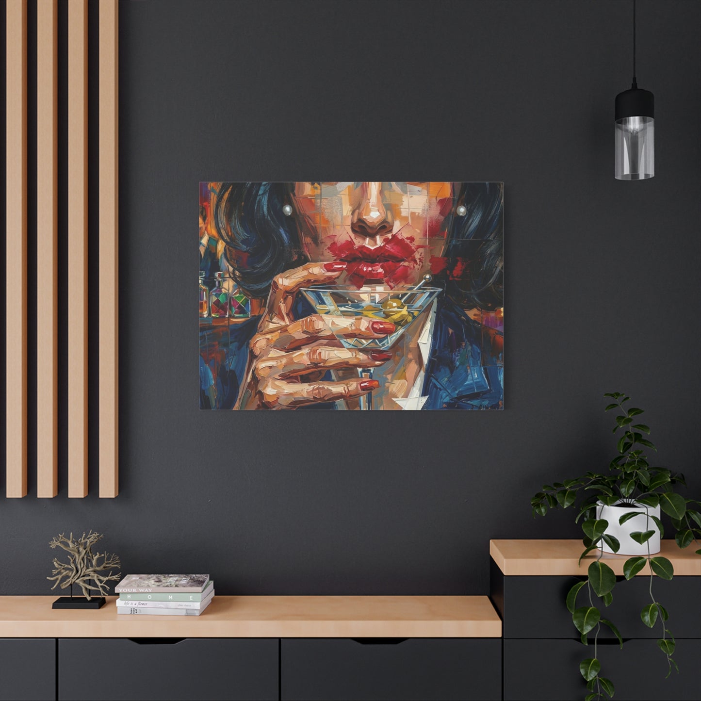 Cocktail Kiss Matte Canvas Wall Art