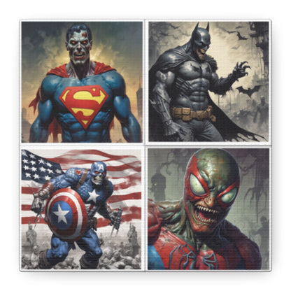 Zombie Heros Canvas Wall Art Print