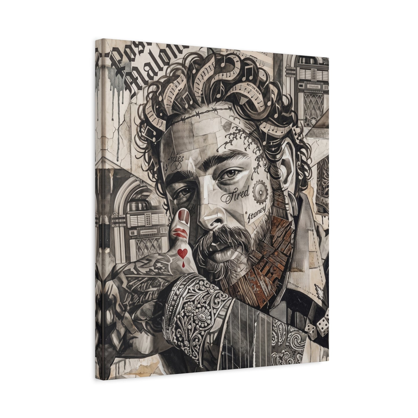 Post Portrait Matte Canvas Wall Art, Stretched 1.25"