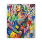 Colorful Guitarist Pop Art Canvas Print — Vibrant Music Wall Art