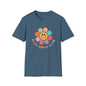 Cool Moms Club T-Shirt — Retro Floral Smiley Tee for Trendy Moms