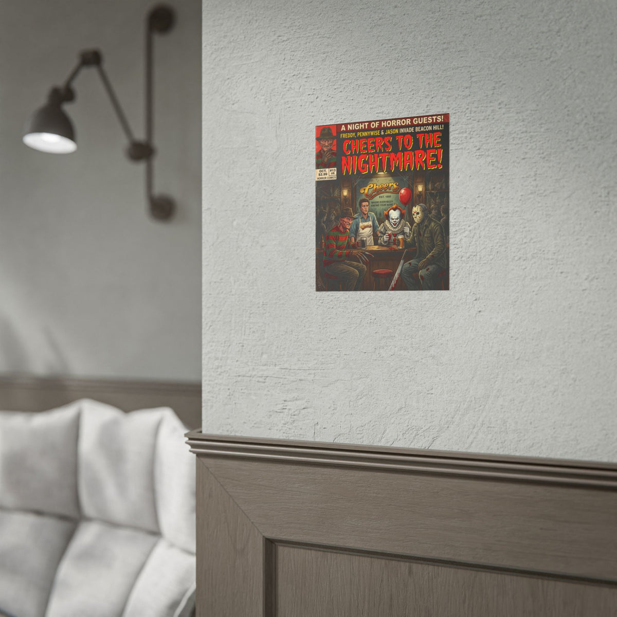 Horror Icons Poster — "Cheers to the Nightmare" Rolled Art Print