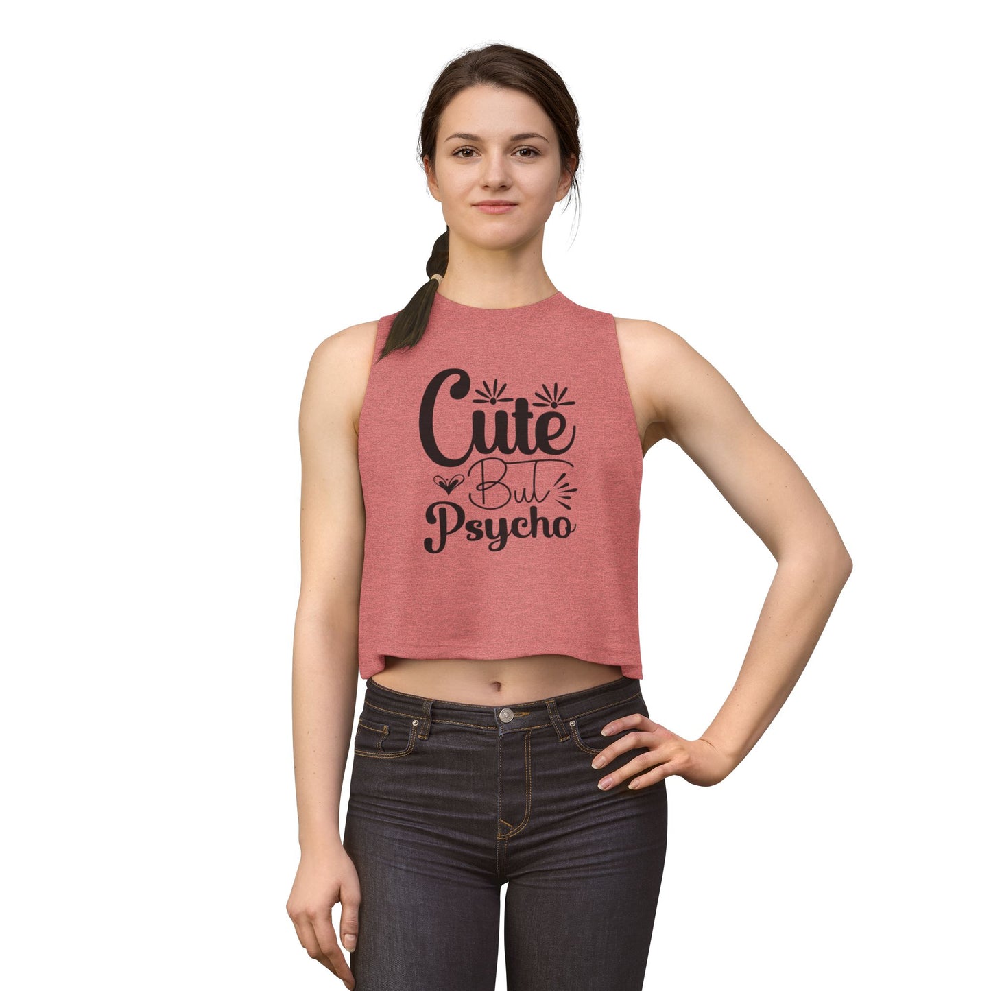 Cute But Psycho Crop Top — Funny Women's Graphic Tank