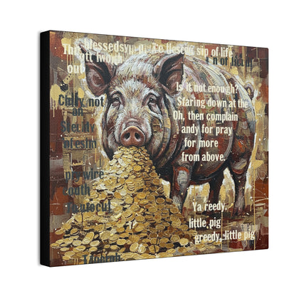DMB Pig Inspired art - 'Greedy Little Pig' Farmhouse Wall Art