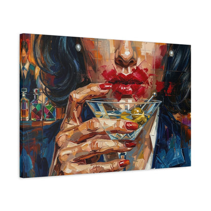 Cocktail Kiss Matte Canvas Wall Art