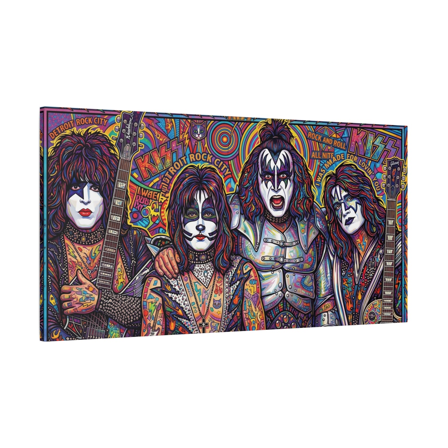 Hottest Band in the Land Abstract Canvas Wall Art — Matte Stretched 1.25"