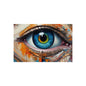Vibrant Blue Eye Surreal Wall Art Print