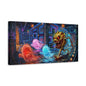 Evil Pacman Abstract Canvas Wall Art — Matte Stretched 1.25"