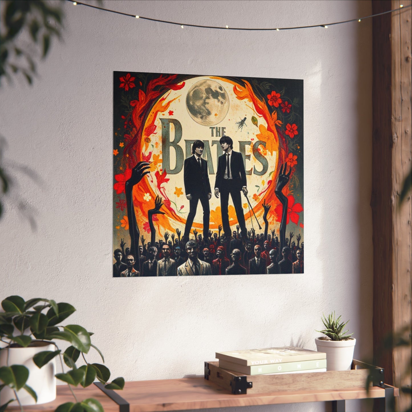 The Beatles Fine Art Poster – Retro Psychedelic Band Print
