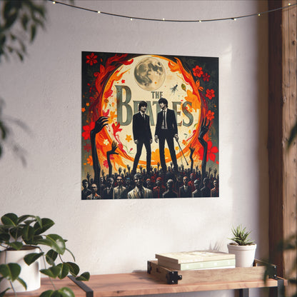 The Beatles Fine Art Poster – Retro Psychedelic Band Print