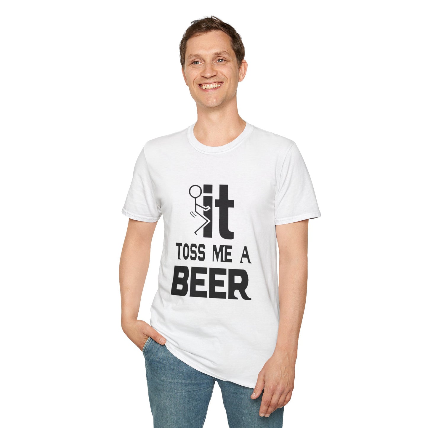 Funny 'Toss Me a Beer' T-Shirt – Beer Toss Party Tee