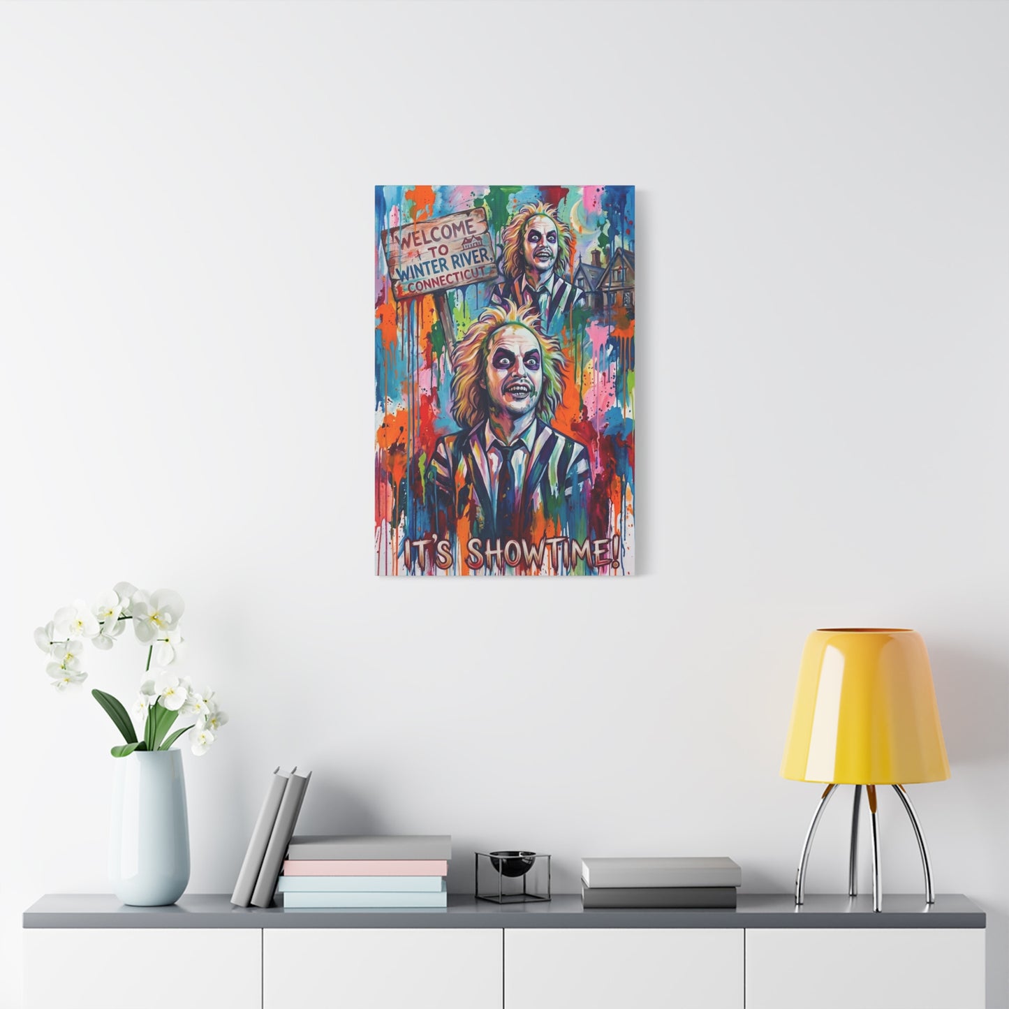 Beetlejuice 'It's Showtime!' Matte Stretched Canvas