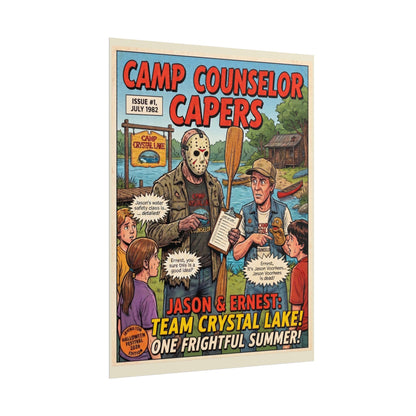 Camp Crystal Lake Comic Art Poster — "What Would Jason Do If He Had a Normal Job?"