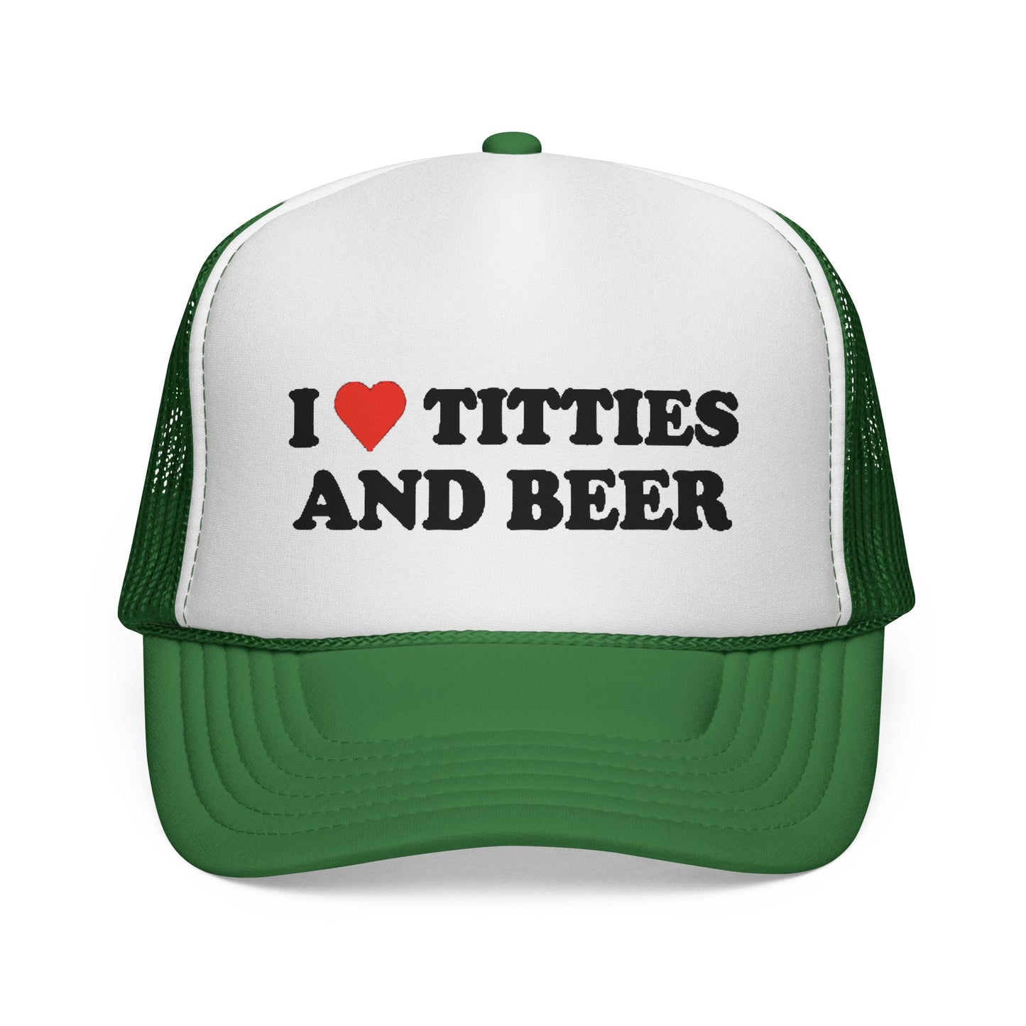 Trucker Hat - "I  Titties and Beer" Funny Novelty Cap