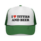 Trucker Hat - "I  Titties and Beer" Funny Novelty Cap