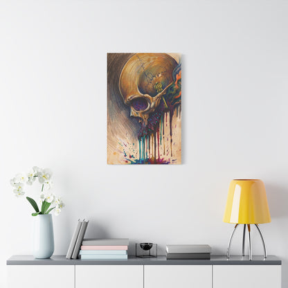 Skull Drip Matte Canvas Wall Art — Stretched 1.25"