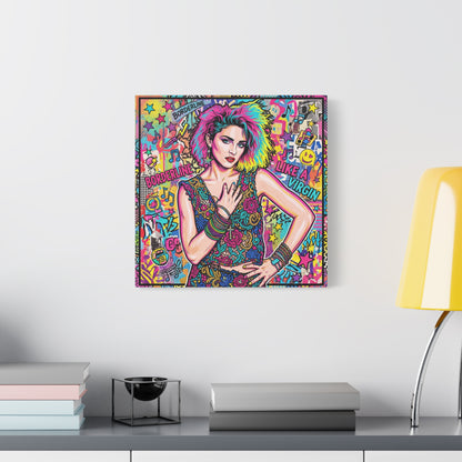 Queen of Pop Abstract Canvas Wall Art Print
