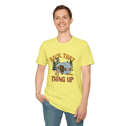 RV Camping T-Shirt — "Back That Thing Up" Retro Camper Graphic Tee