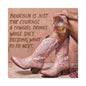 Cowgirl Bourbon Canvas Wall Art - "Bourbon is Just the Courage a Cowgirl Drinks..."