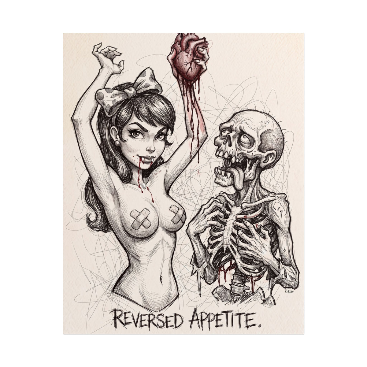 Reversed Appetite Comic Art Print Poster