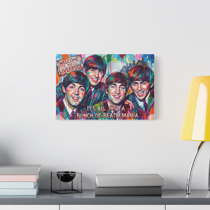 Pop Art Canvas Print - "It's All Just a Bunch of Beatlemania" Matte Stretched Wall Art