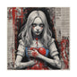 Dark Gothic Alice Fine Art Poster — Bleeding Heart Surreal Wall Art