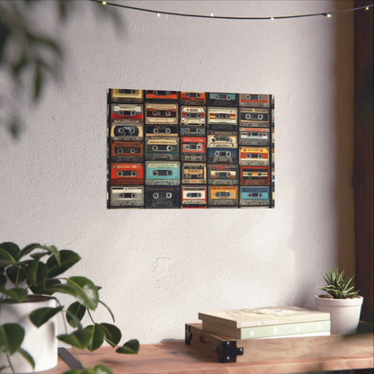 Cassette Tape Collage Fine Art Poster