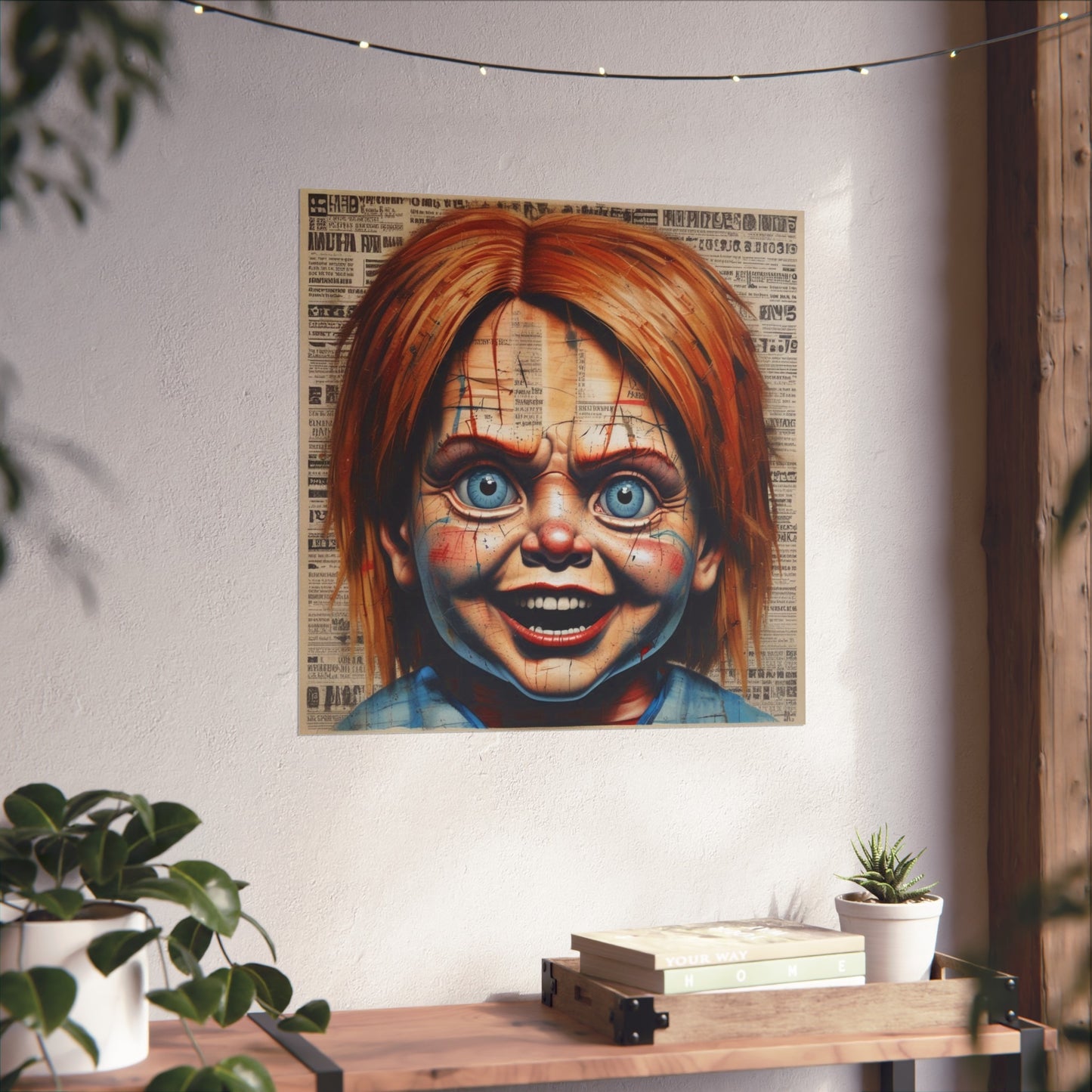 Creepy Chucky Doll Fine Art Poster Print — Chucky-Inspired Horror Wall Art