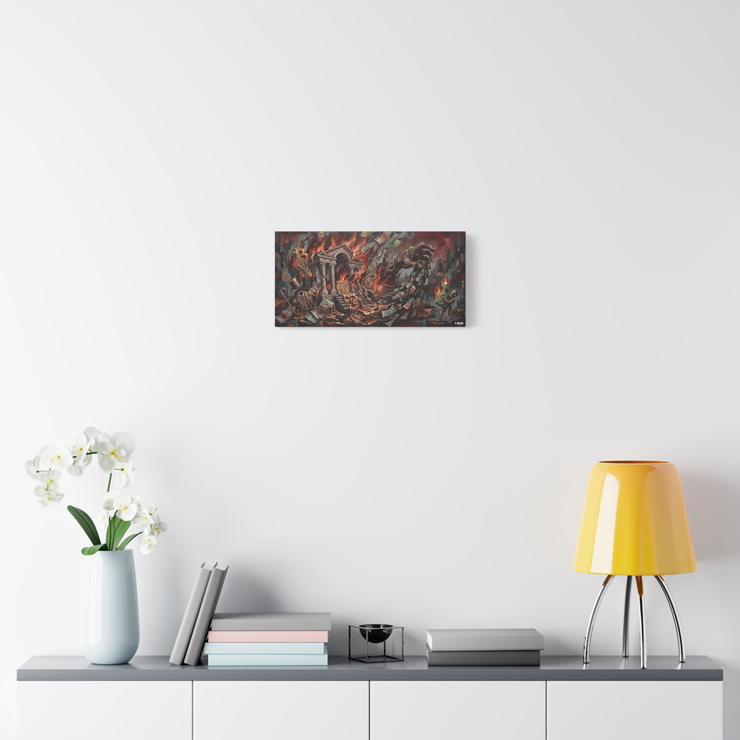 Economy Falling Canvas Wall Art Print — Matte Stretched Canvas