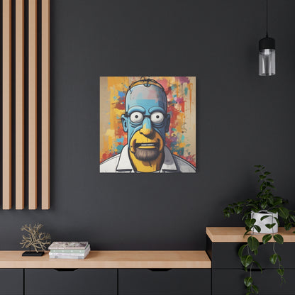 Pop Art Cartoon Canvas Wall Art — Colorful Abstract Character Portrait