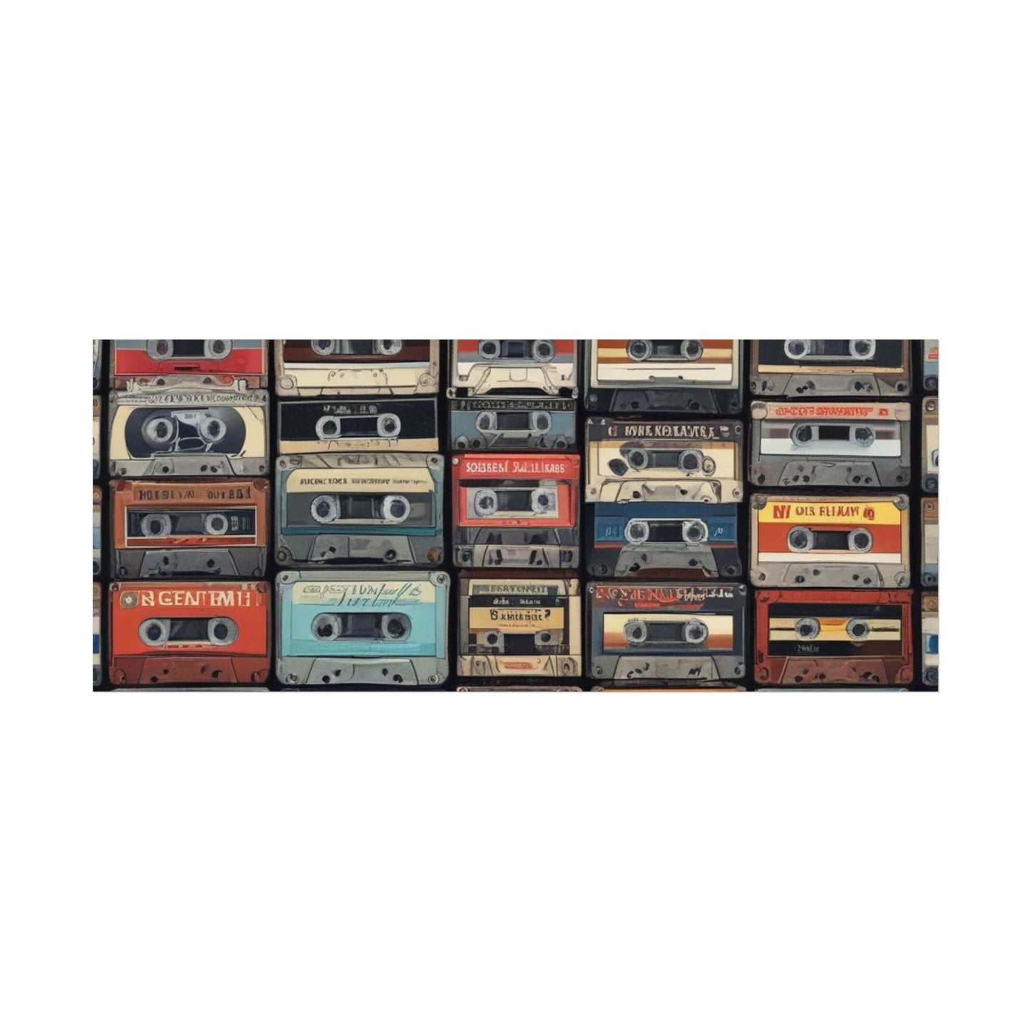 Cassette Tape Collage Fine Art Poster