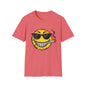 Smokin' Cool Emoji T-Shirt — Retro Grinning Face with Sunglasses & Cigar
