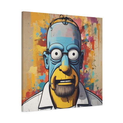 Pop Art Cartoon Canvas Wall Art — Colorful Abstract Character Portrait