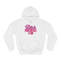 Bitch Mode On Hoodie — Bold Pink Retro Script Graphic Sweatshirt