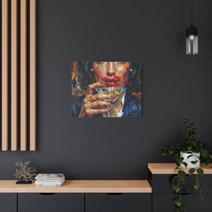 Cocktail Kiss Matte Canvas Wall Art