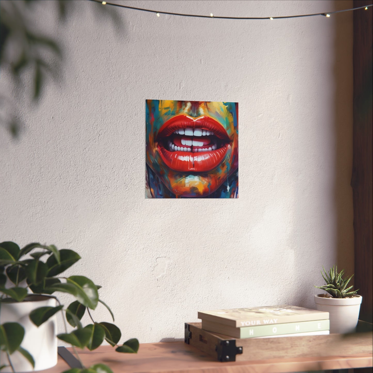 Colorful Pop Art Lip Poster Fine Art Print