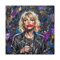 SMEARED THE LIPS Swift Portrait Canvas Art — Matte Stretched Canvas Print