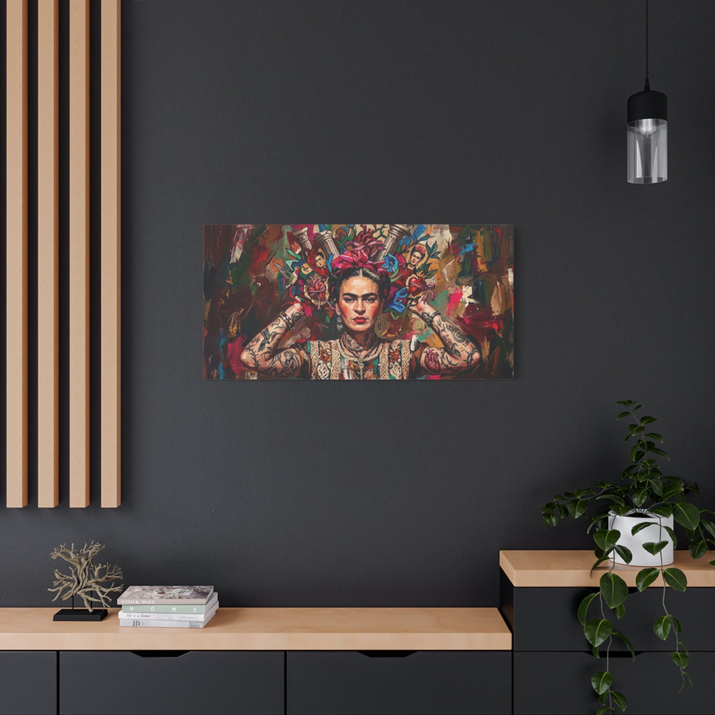 Frida Inspired Abstract Canvas Wall Art — Matte Stretched 1.25"