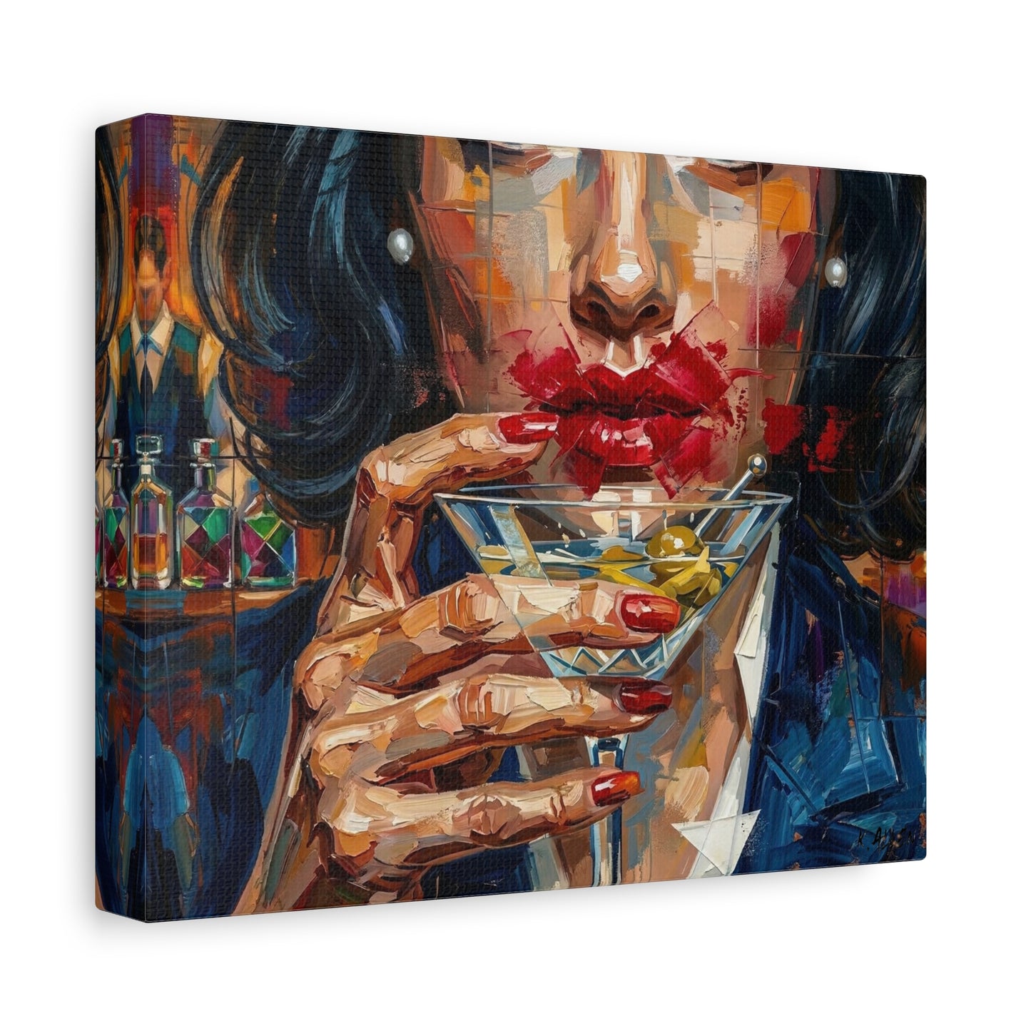 Cocktail Kiss Matte Canvas Wall Art
