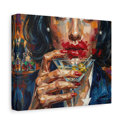 Cocktail Kiss Matte Canvas Wall Art