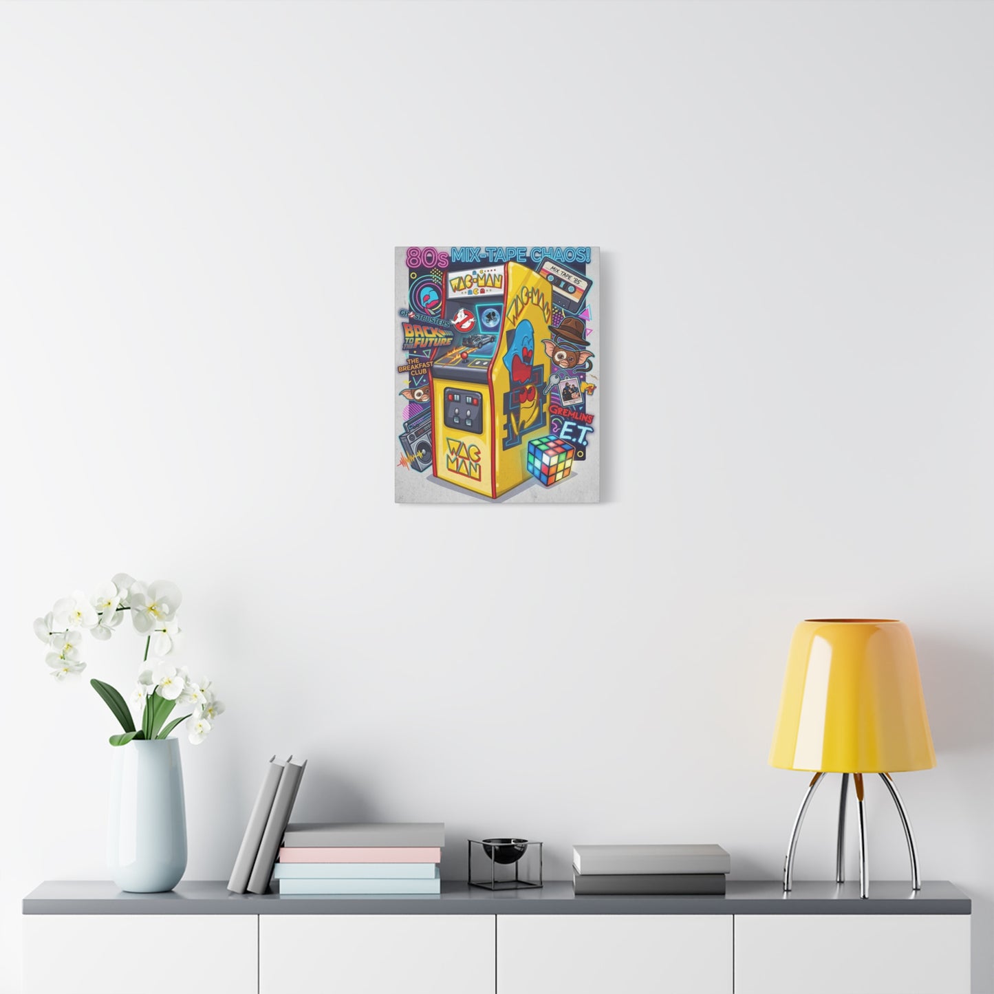 1980's Pop Culture Canvas Wall Art Print